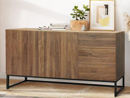 Levede Buffet Sideboard Storage Cabinet Walnut-1910113290999173126