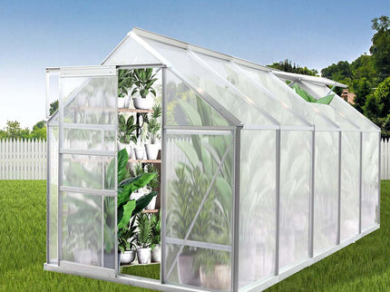 Lambu Greenhouse Aluminium Walk In Green-1864184732670103558