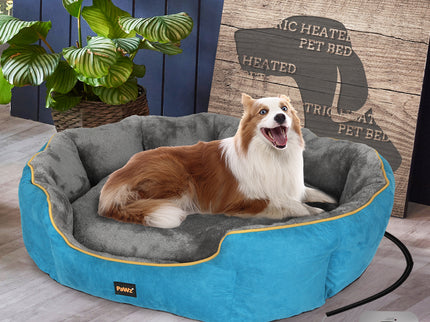 PaWz Electric Pet Heater Bed Heated XL Blue X-Large-1864184527501529094