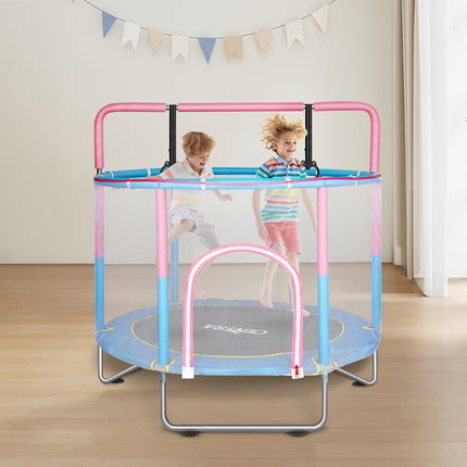Centra 55" Kids Trampoline Rebounder Pink-1973193528414703622