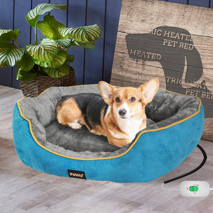 PaWz Electric Pet Heater Bed Heated S Blue Small-1973193656701685766