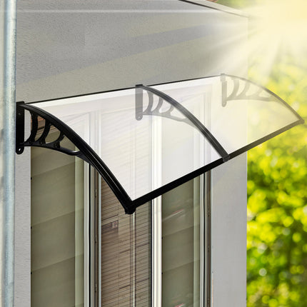 Mountview Window Door Awning Outdoor 1M X 2.4M Transparent 1x2.4M-1973193987930066950