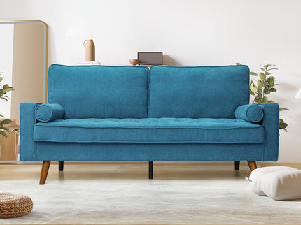 Levede Fabric Sofa Armchair 3 Seater Couch Blue 191cm Wide-1864184596522995718