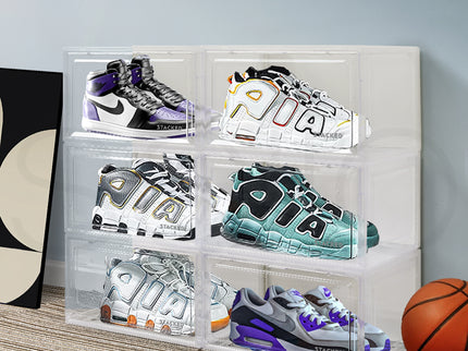 Stacked Shoe Box Acrylic Sneaker Display 6PC Clear-1864184607092641798