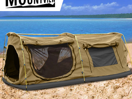 Mountview King Single Swag Camping Swags Khaki-1864184689212919814