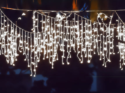 500 LED Curtain Fairy String Lights Cool White-1910113305087840262