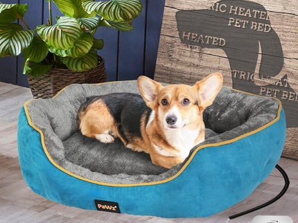 PaWz Electric Pet Heater Bed Heated S Blue Small-1864184527077904390