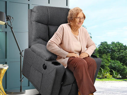 Levede Recliner Chair Electric Lift Grey-1864184459734159366