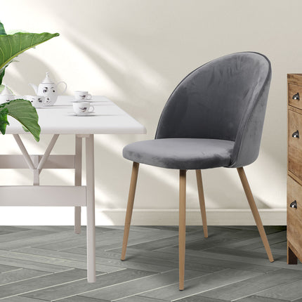 Levede 2x Dining Chairs Seat French Grey-1975420492244455430