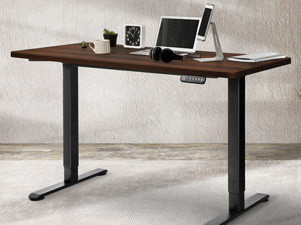 Levede Desktop For Motorised Adjustable Black 140X70CM Walnut-1942353107212177414