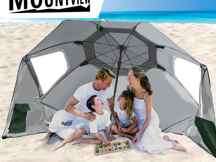 Mountview Beach Umbrella Outdoor Umbrellas Green 2.13M-1864184685773590534