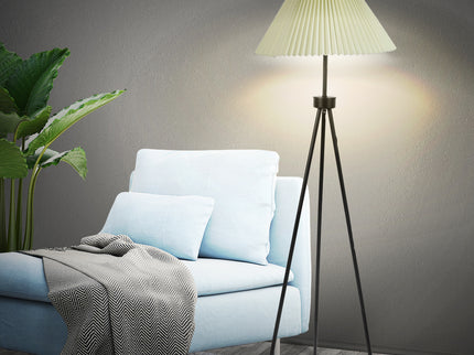 EMITTO Modern Tripod Floor Lamp Linen Beige-1864184381866905606
