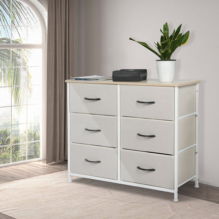 Levede Storage Cabinet Tower Chest Beige-1973194071895838727
