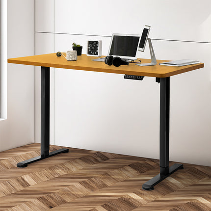 Levede Motorised Standing Desk Adjustable 140cm Natural 1000x 1MM-1973193824264130566