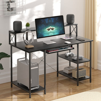Levede Office Gaming Computer Desk Black-1973193441609388038