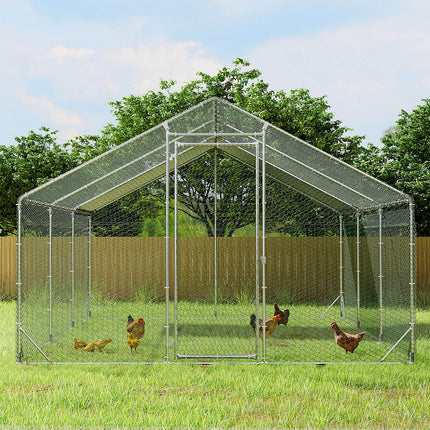 Pawz 600x300x194cm Large Metal Walk-in Chicken Coop Cage-1973193526581792774