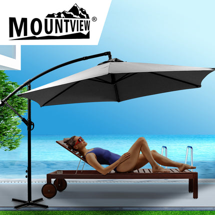 Mountview 3M Outdoor Umbrella Cantilever Grey Without Base-1975420431955529734