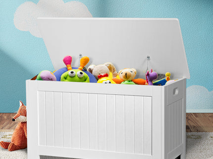 Levede Kids Toy Box Storage Chest Cabinet White-1864184634938626054