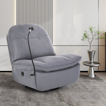 Levede Electric Chair Recliner Swivel Grey-1975420440918757382