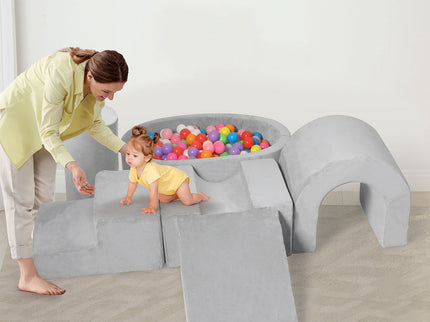 Bopeep Kids Foam Blocks Play Set Pit Climb Crawl Slide Soft Toddlers Toys Indoor-1954802414863388679