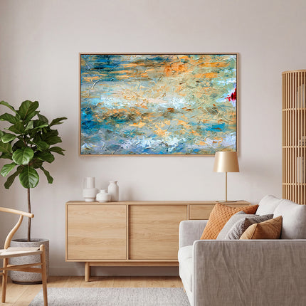 Yezi Modern Canvas Wall Art Large Framed Abstract Painting Decor 70x100cm-2061251858118348806