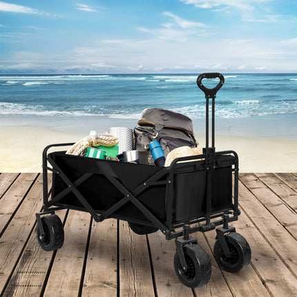 Lambu Garden Camping Trolley Outdoor Black-1975420372195086342