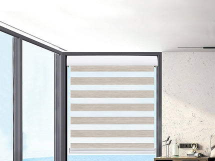 Marlow Blackout Zebra Roller Blind Curtains 120x210 Beige-1910113277581594630