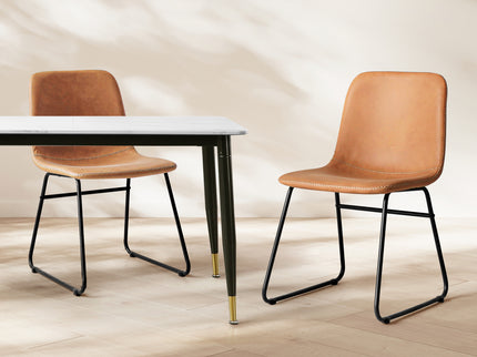 Levede 2x Dining Chairs Kitchen Table Brown-1942353412259713030