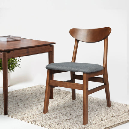 Levede 2xDining Chairs Kitchen Chair Brown 2Pack-1973194075544883206