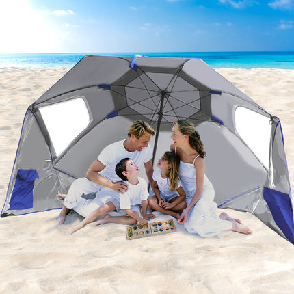 Mountview Beach Umbrella Outdoor Umbrellas Blue 2.33M-1973193757402730502
