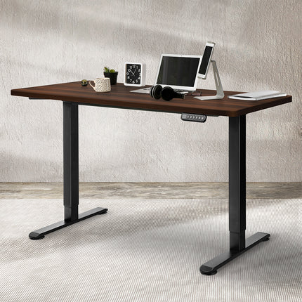 Levede Desktop For Motorised Adjustable Black 140X70CM Walnut-1975420504055615494