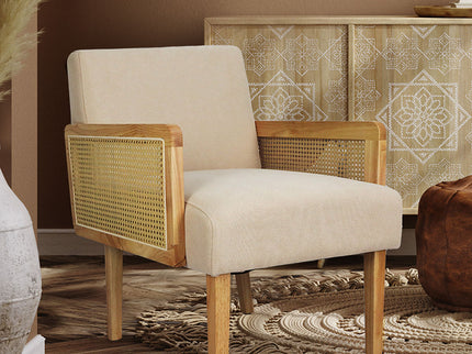 Levede Rattan Lounge Armchair-1864184596384583686