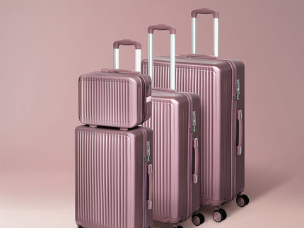 Slimbridge Luggage Suitcase Trolley Rose gold 4pc 14"+20"+24"+28"-1864184374199717894