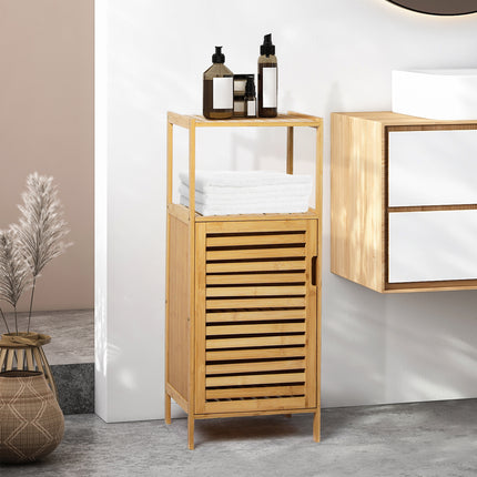 Levede  Bathroom Bamboo Storage Cabinet Natural-1954802383812956167