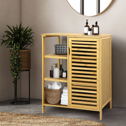 Levede  Bathroom Bamboo Storage Cabinet Natural-1975420387995029511