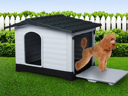 PaWz Dog Kennel Outdoor Indoor Plastic XL Grey-1864184512443977734