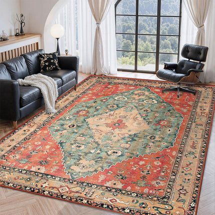 Marlow Floor Rug Vintage Polyester Washable Area Rugs-2029387291318947846