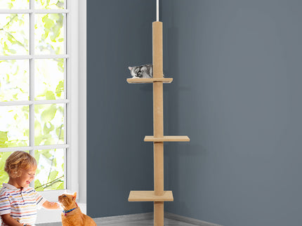 PaWz Cat Tree Tower Scratching Post Beige-1864184511294738438