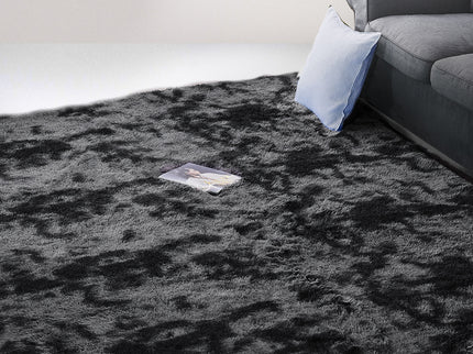 Marlow Floor Rug Shaggy Rugs Soft Large 200x230cm Black-1864183551524737030