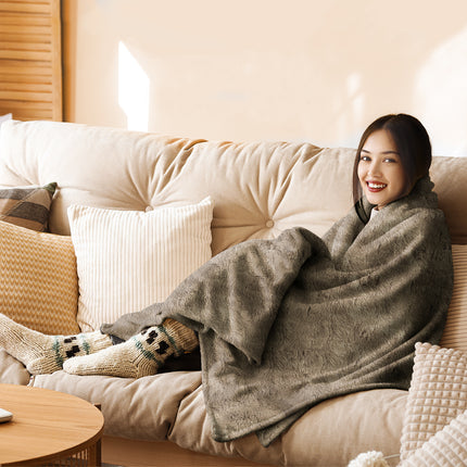 DreamZ Electric Throw Blanket Heated Timer Bedding Washable Warm Winter Plush BR-1973193801950433286
