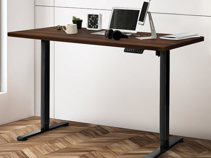 Levede Motorised Standing Desk Adjustable 140cm Walnut 1000x 1MM-1942353113004511238