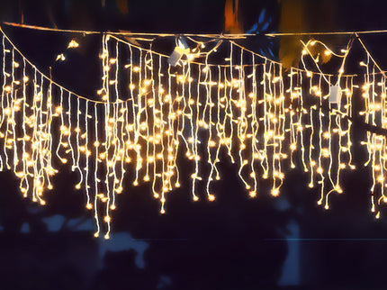 LED Curtain Fairy String Lights Wedding Warm White 300 LED-1910113304915873798