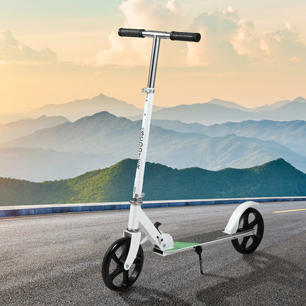 MONVELO Folding Scooter Dual Large Wheels White-1950770003653562375