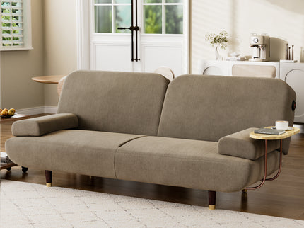 LEVEDE  CONVERTIBLE SOFABED WITH USB CHARGE AND SIDE TABLE-1910112208302510087