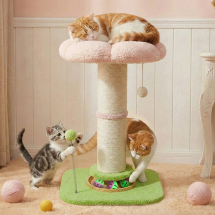 Pawz Cat Scratching Post Flower 61.5cm Cat Tree Tower-2029387298533150726