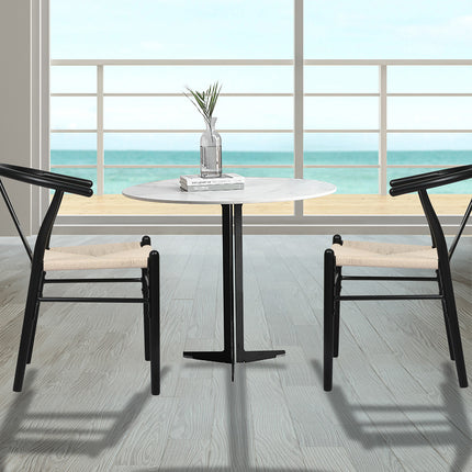 Levede 4x Dining Chairs Wooden Hans Black-2006732722512465926