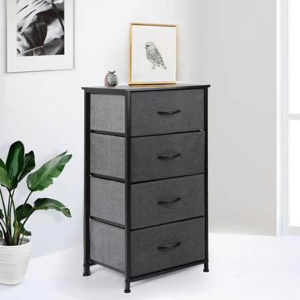Levede Storage Cabinet Tower Chest Dark Grey-1973194073238016006