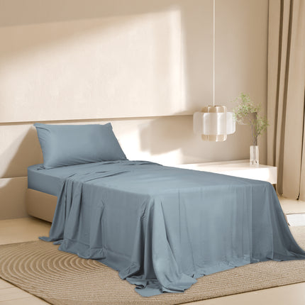 Dreamz 3pcs Sinigle Size 100% Bamboo Bed Sheet Set in Grey Colour Single-1973194027796926470