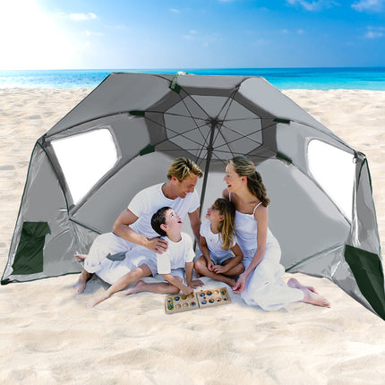 Mountview Beach Umbrella Outdoor Umbrellas Green 2.33M-1973193757595668486