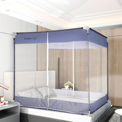 Dreamz Mosquito Bed Nets Foldable Canopy Square Blue-1954802841537351686